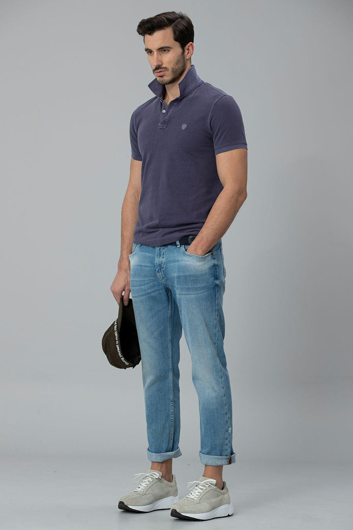 Sky Blue Comfort Fit Smart Jeans for Men - The Ultimate Blend of Style and Comfort - Texmart
