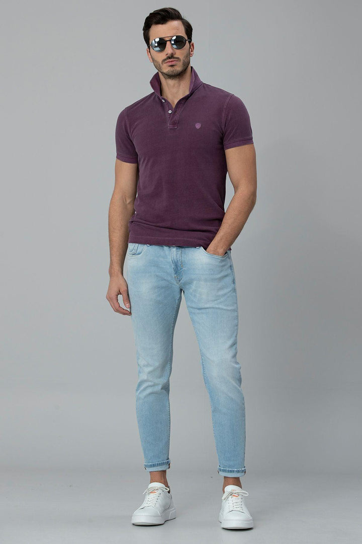 Sky Blue FlexFit Slim-Fit Men's Denim Trousers: The Perfect Blend of Style and Comfort - Texmart