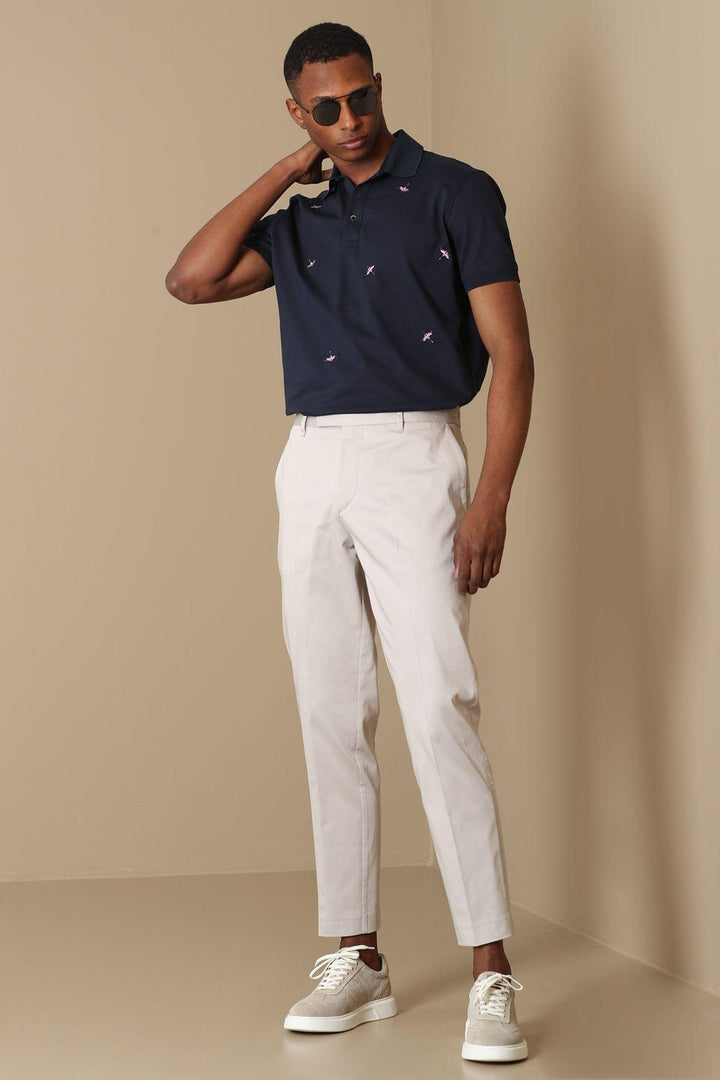 Sleek Gray Elegance: Men's Smart Fit Chino Trousers - Texmart