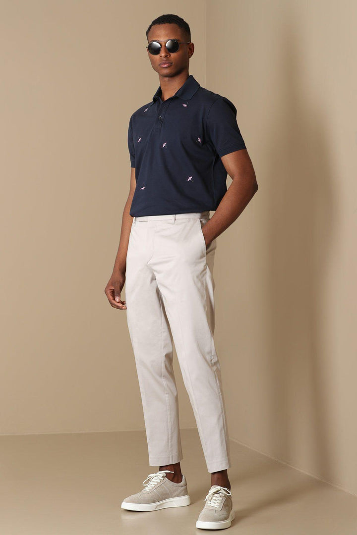 Sleek Gray Elegance: Men's Smart Fit Chino Trousers - Texmart