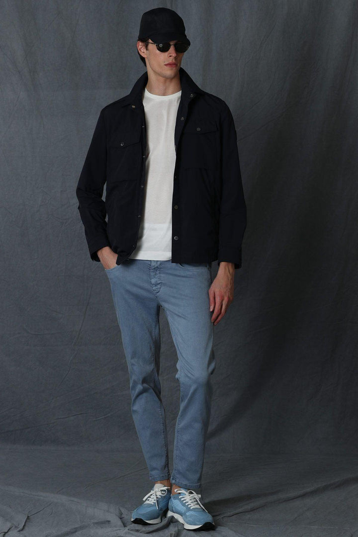 Slim Blue Denim 5 Pocket Trousers - The Ultimate Style and Comfort Combo - Texmart