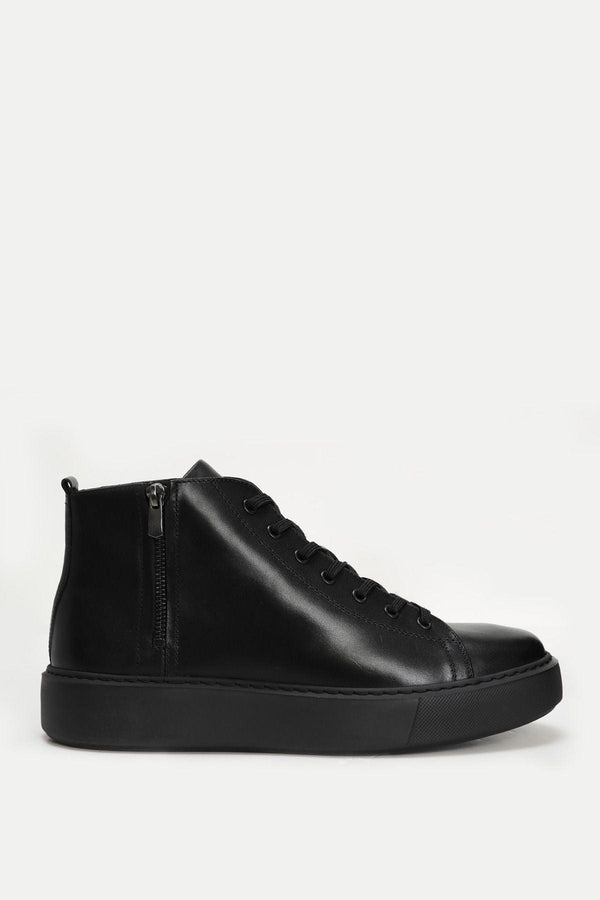Sophisticated Elegance: Noir Leather Men's Shoes - Texmart