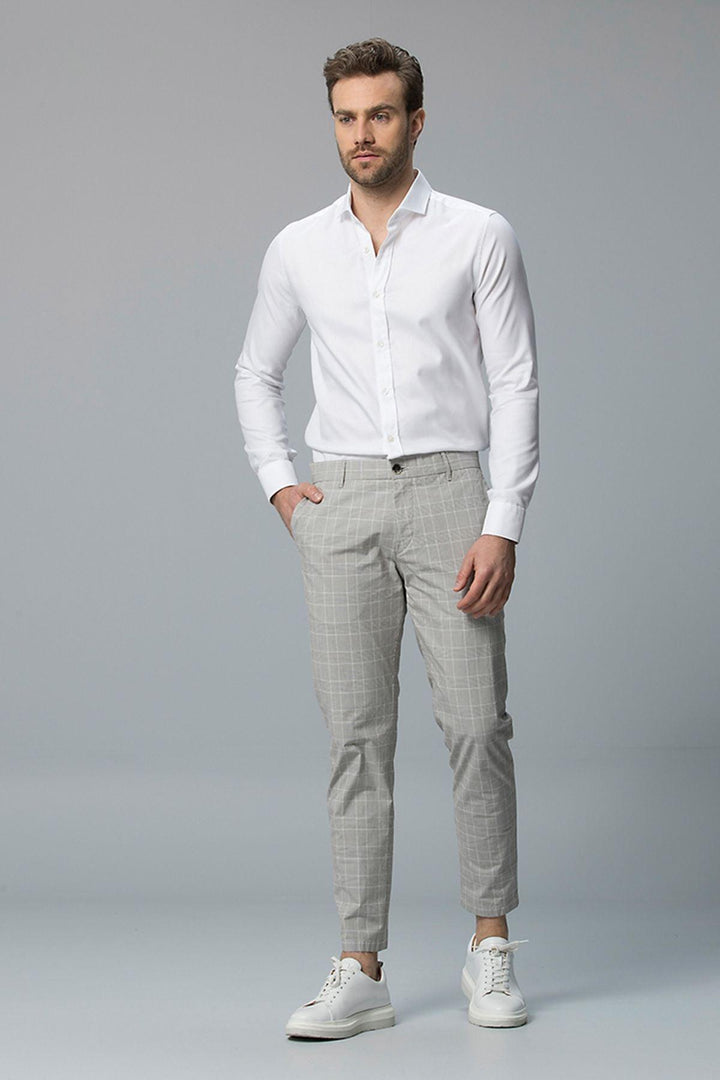 Sophisticated Elegance: The Crisp White Comfort Slim Fit Shirt for Men by Eige - Texmart