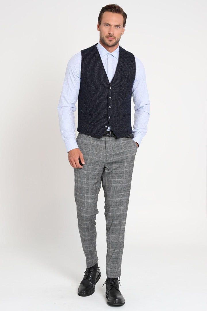 Sophisticated Navy Blend Men's Waistcoat: A Timeless Wardrobe Essential - Texmart