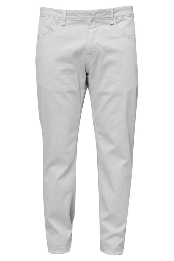 Sophisticated Slate: Men's Slim Fit Chino Trousers in Light Gray - Texmart