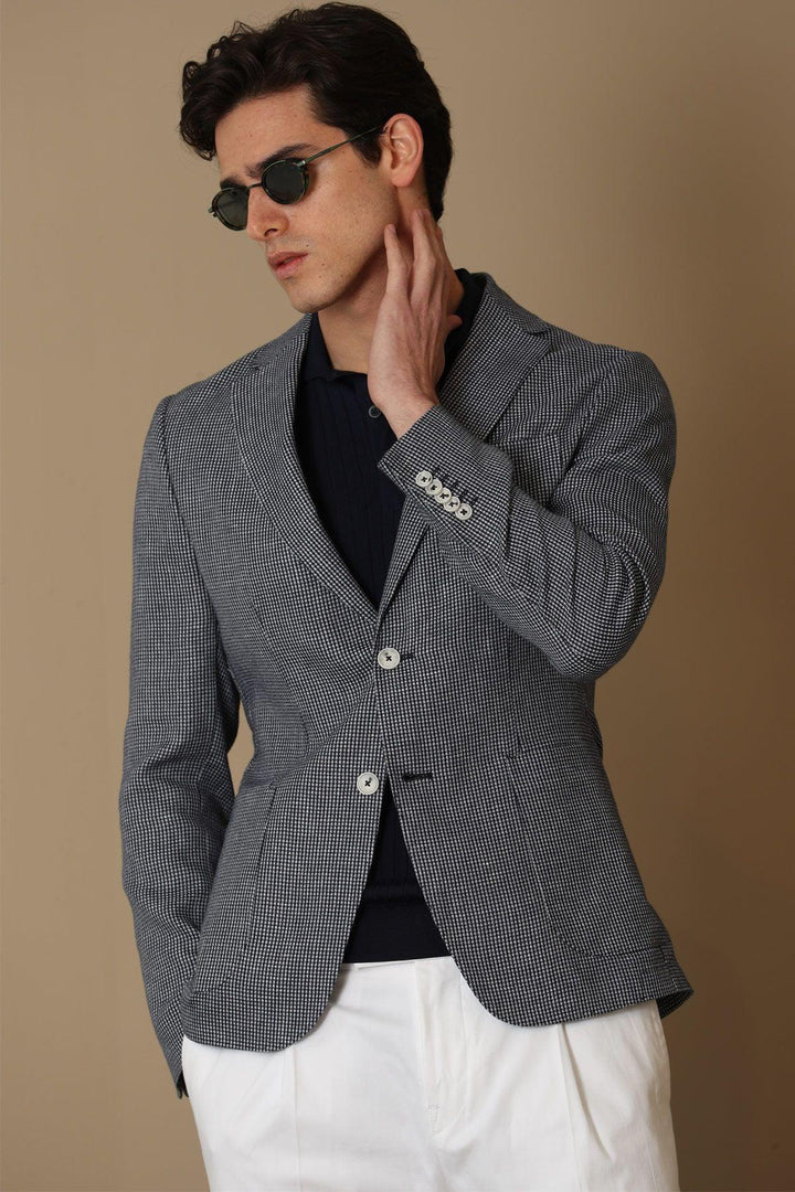 Sophisticated Summer Breeze Linen-Cotton Slim Fit Blazer: Elevate Your Style with Effortless Elegance - Texmart