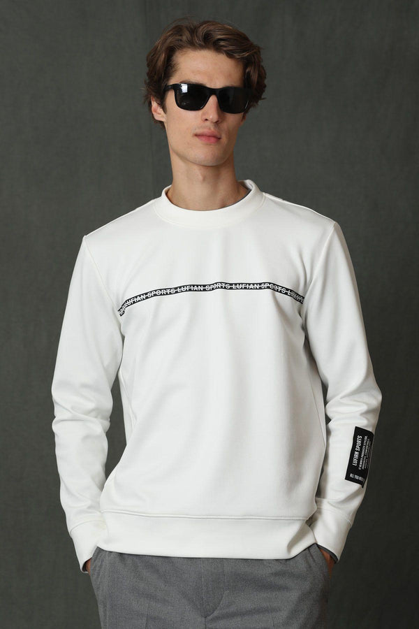 Stay Warm and Stylish with our Off White Knit Men's Sweatshirt - The Perfect Blend of Comfort and Durability! - Texmart