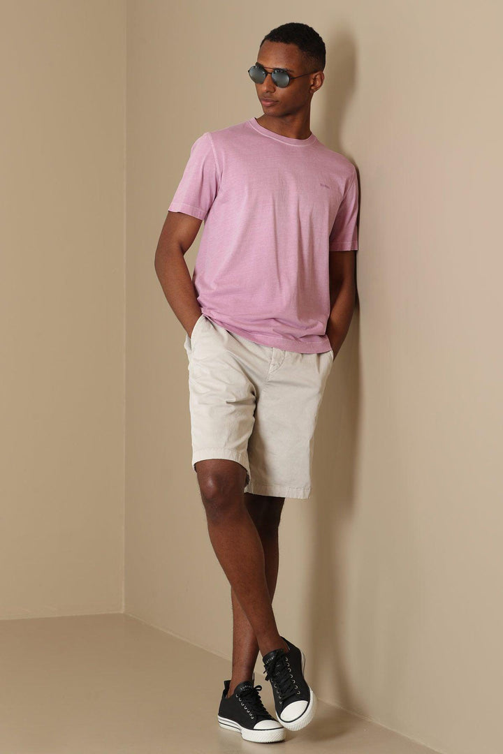 Tailored Comfort: Beige Slim Fit Chino Shorts for Men by Zegler Sports - Texmart