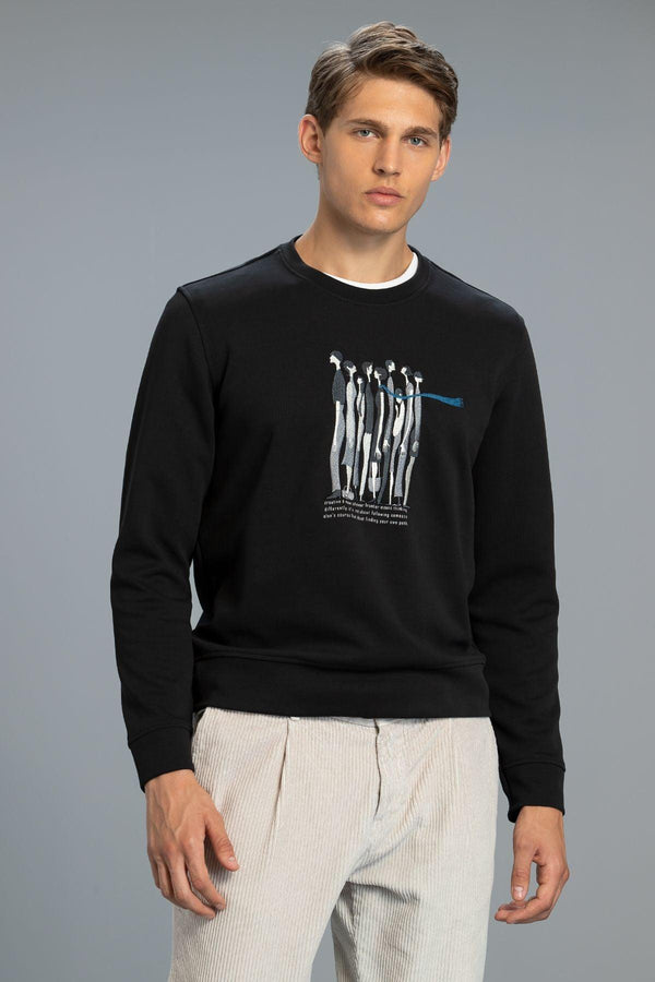 The Black Essential Knit Sweatshirt for Men - Texmart