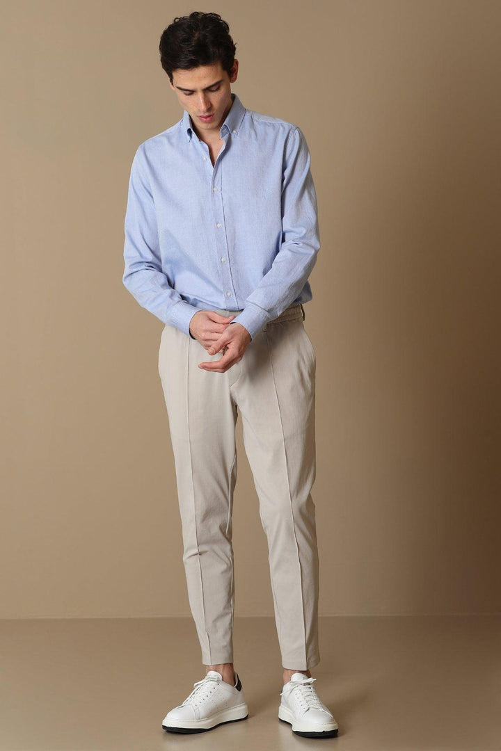 The Blue Elegance Slim Fit Men's Basic Shirt: A Timeless Upgrade for Your Wardrobe - Texmart