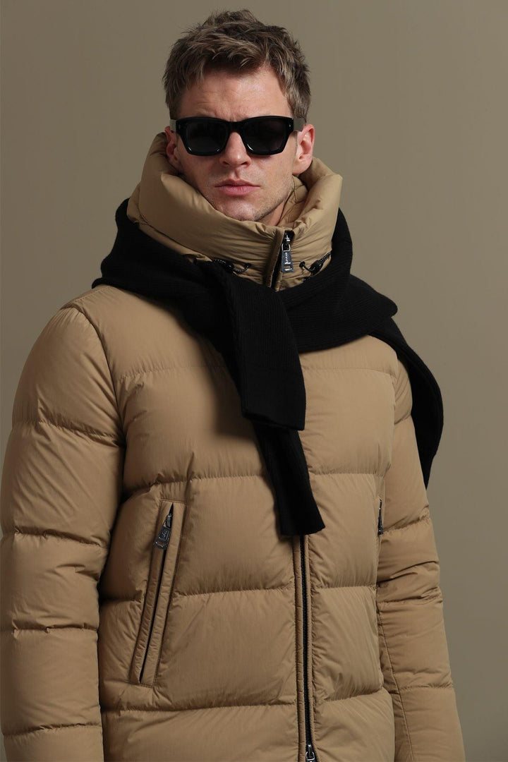 The Camel Luxe Goose Down Men's Coat: Unparalleled Warmth and Timeless Elegance - Texmart