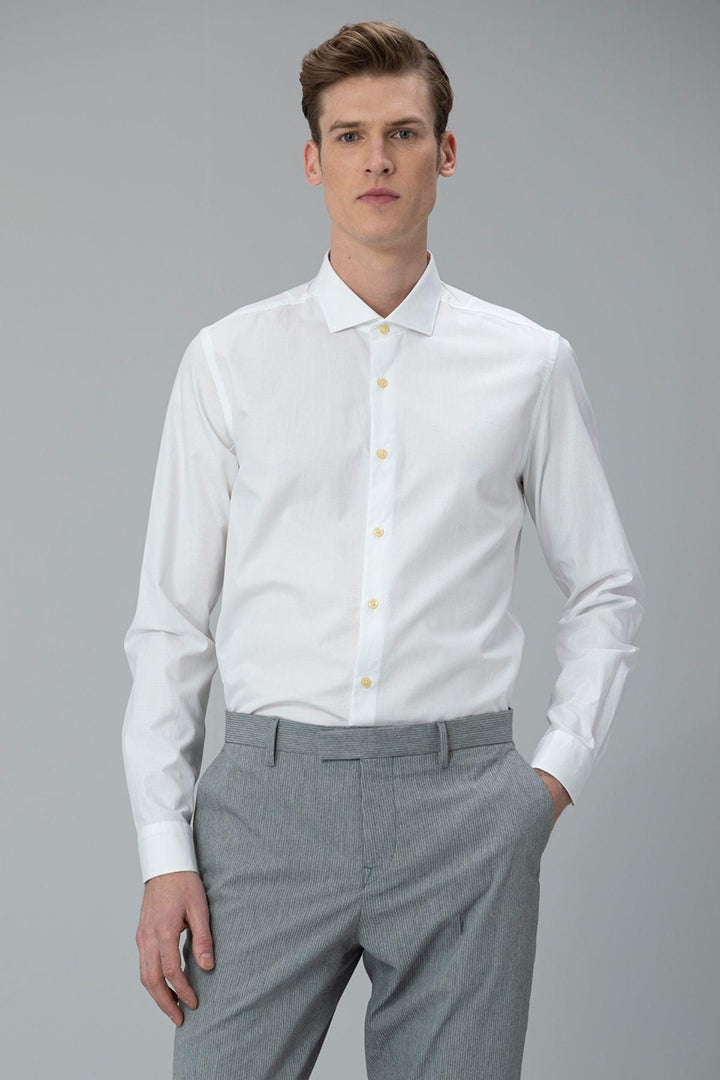 The Crisp White Elegance: Wander Men's Smart Shirt Slim Fit - Texmart