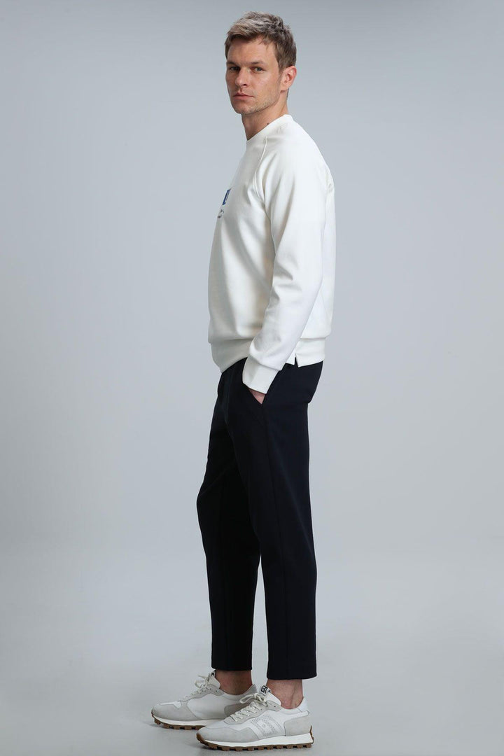 The "Maddox Men's Broken White Comfort Blend Sweatshirt: Effortless Style and Versatility" - Texmart
