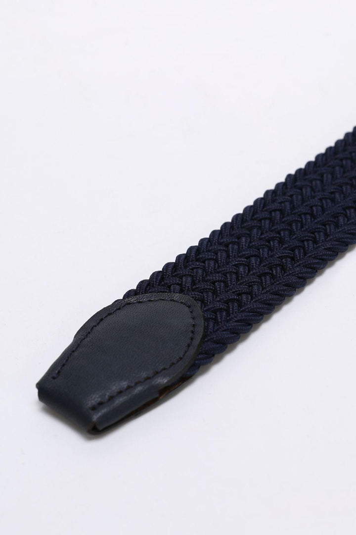 The Navy Blue Knitted Elegance Belt for Men - Texmart