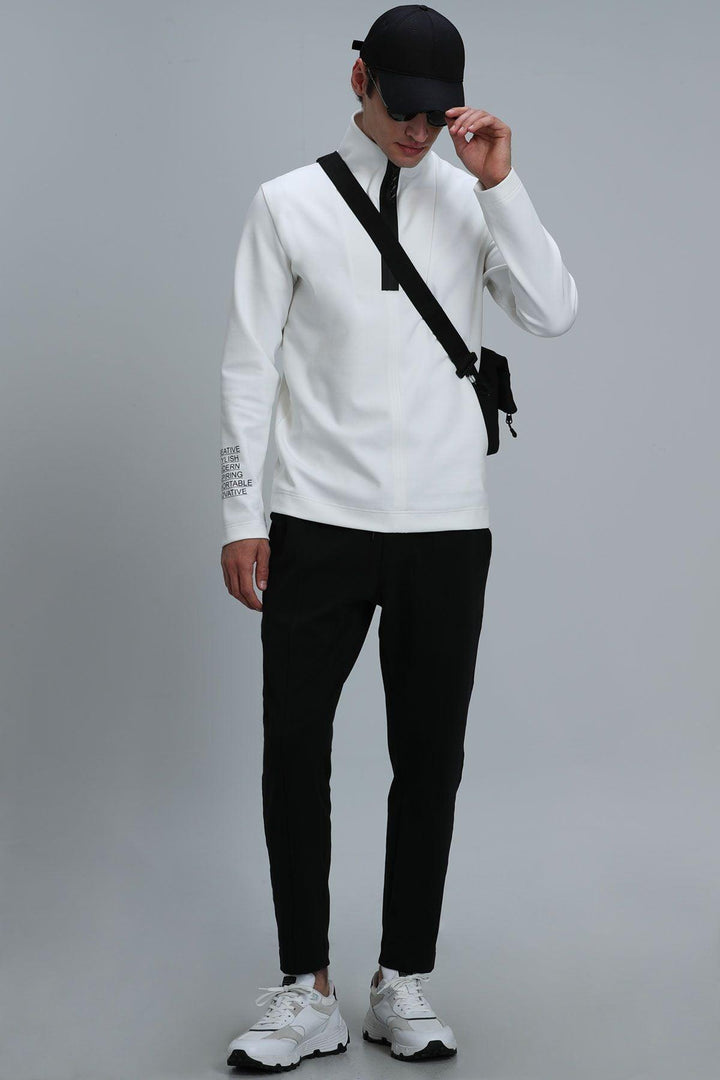 The Off-White Cozy Knit Men's Sweatshirt: Comfort and Style Combined - Texmart