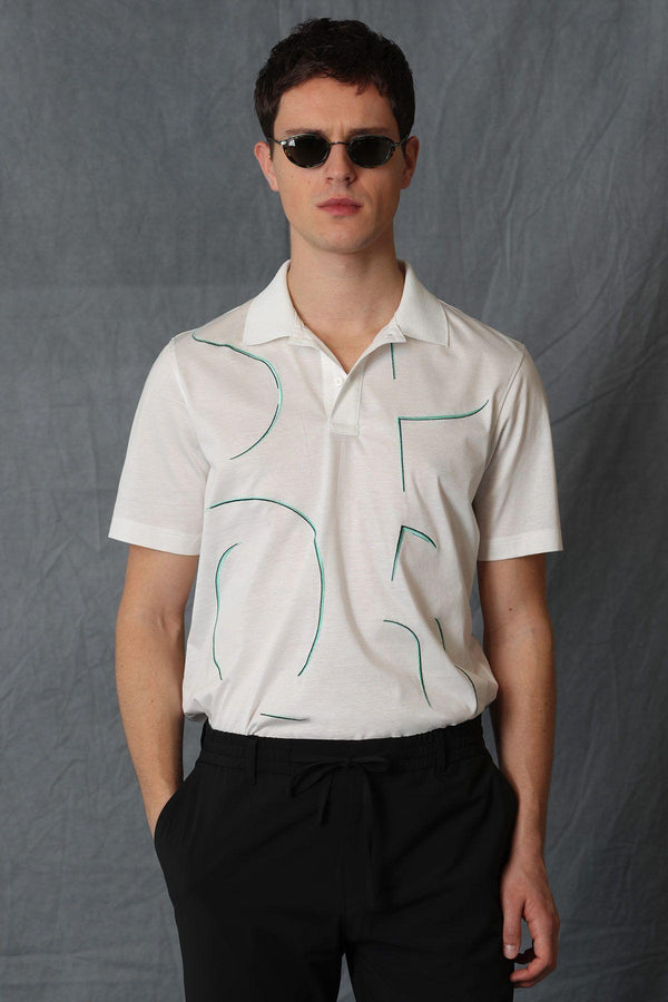 The Off White Nora Smart Men's Polo T-Shirt: A Classic Knit Essential for Modern Style and Comfort - Texmart