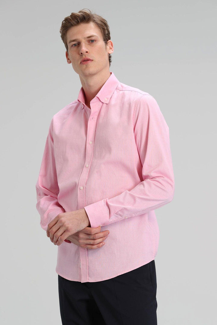 The Pink Perfection Men's Comfort Slim Fit Shirt: A Timeless Wardrobe Essential in 100% Cotton - Texmart
