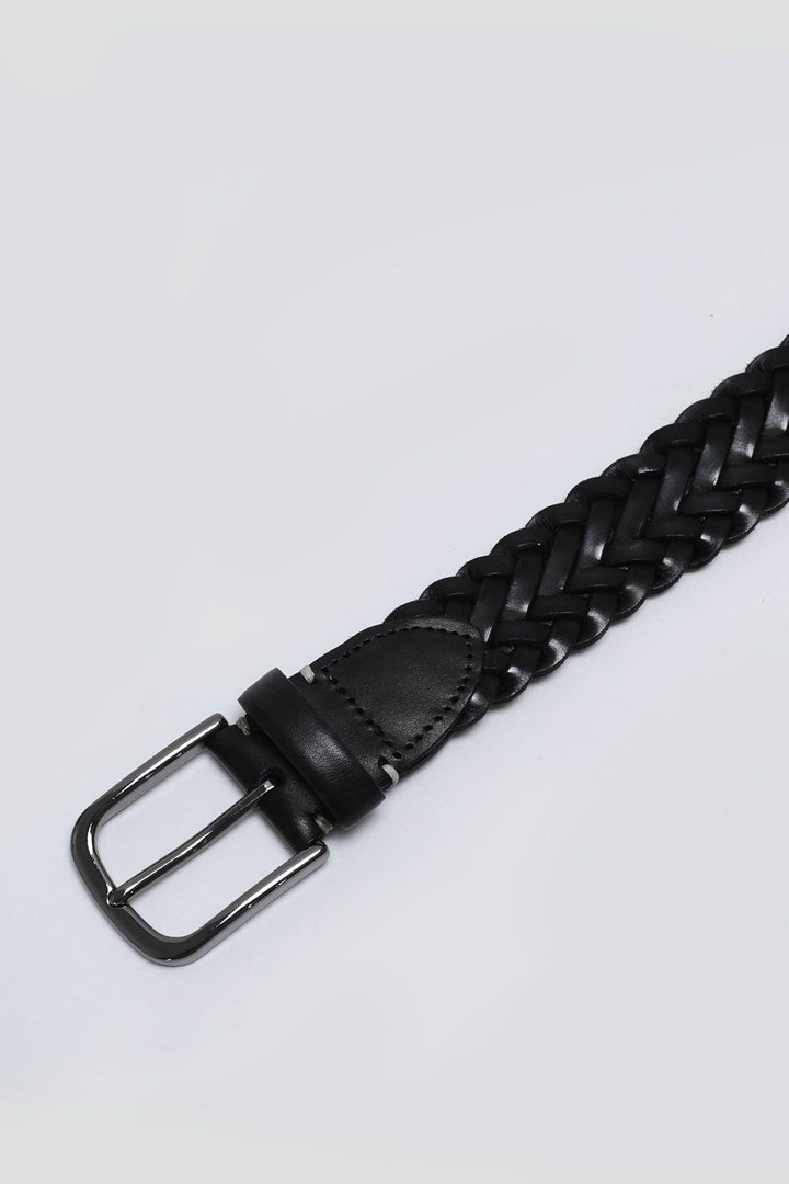 The Refined Elegance Men's Leather Belt in Noir - Texmart