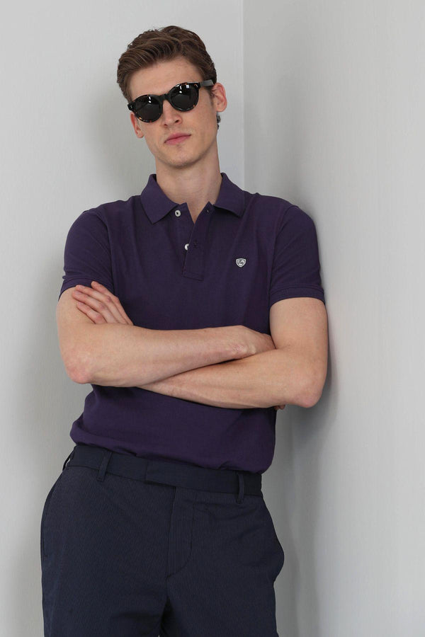 The Regal Plum Men's Cotton Polo Shirt: Elevate Your Style Game with Comfort and Sophistication - Texmart