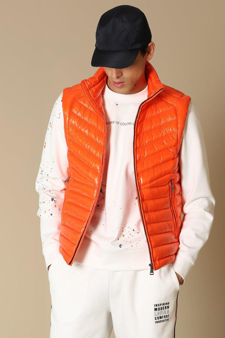 The Vibrant Flame Men's Feathered Vest - Texmart