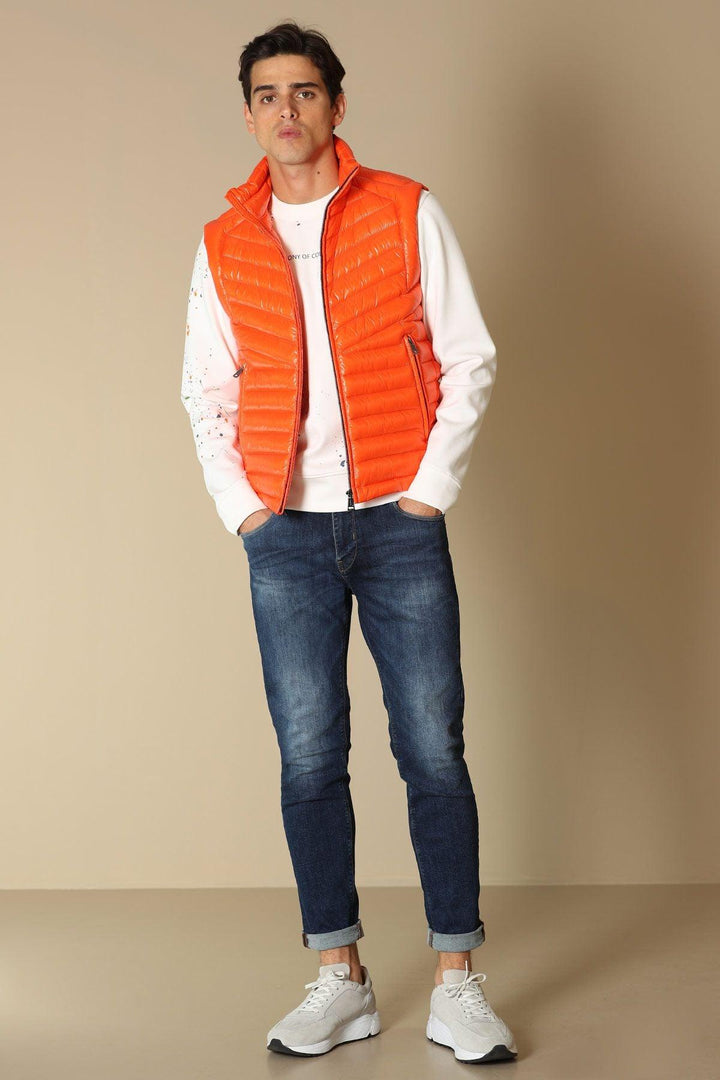 The Vibrant Flame Men's Feathered Vest - Texmart