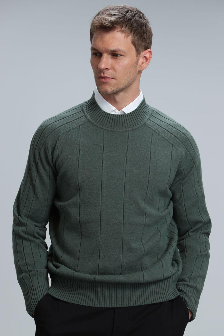 Time Full Fisherman Men's Sweater Nefti Green - Texmart
