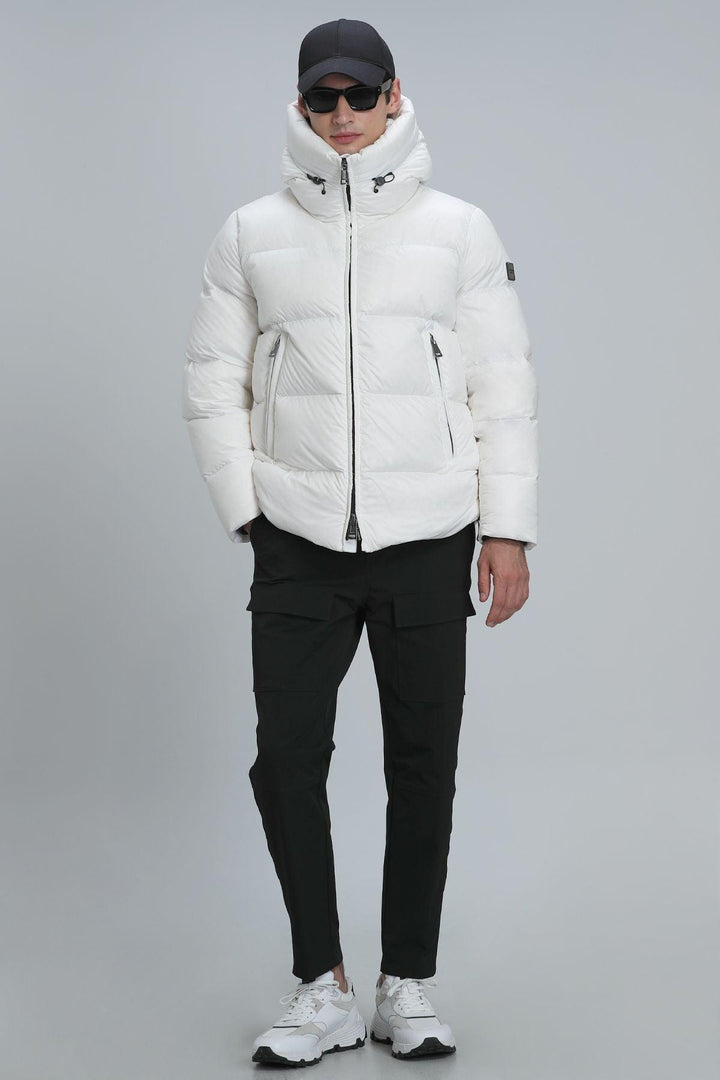 Tommy Goose Feather Men's Coat White - Texmart