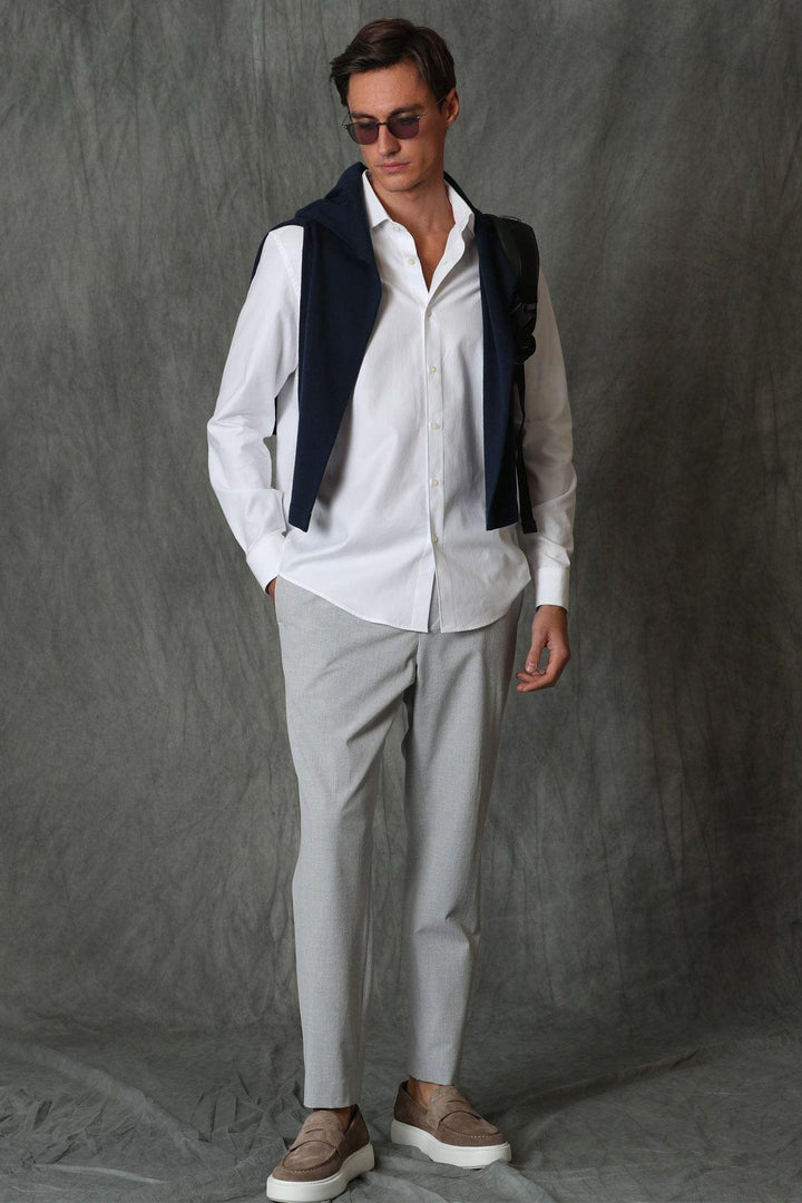 Ultimate Comfort and Style: The Nagoya Men's Smart Shirt - A Classic White Essential in Slim Fit Design - Texmart