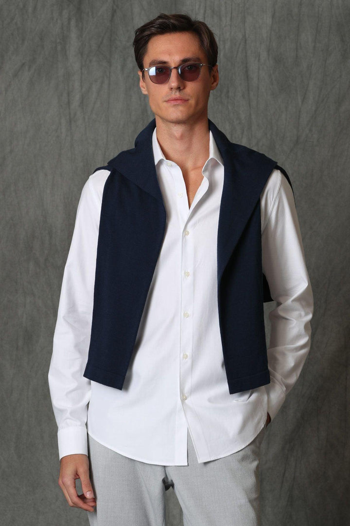 Ultimate Comfort and Style: The Nagoya Men's Smart Shirt - A Classic White Essential in Slim Fit Design - Texmart