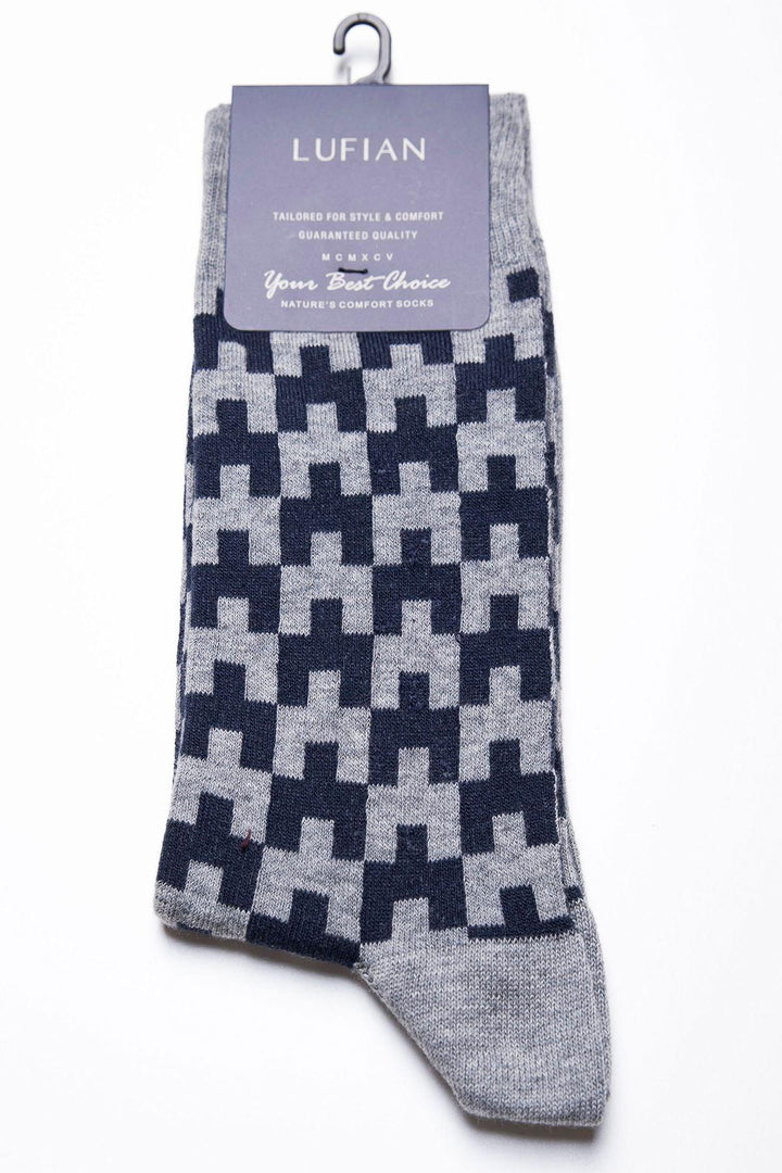 Ultimate Comfort Gray Men's Socks: Experience Unmatched Style and Comfort with 80% Cotton, 15% Polyamide, and 5% Elastane - Texmart