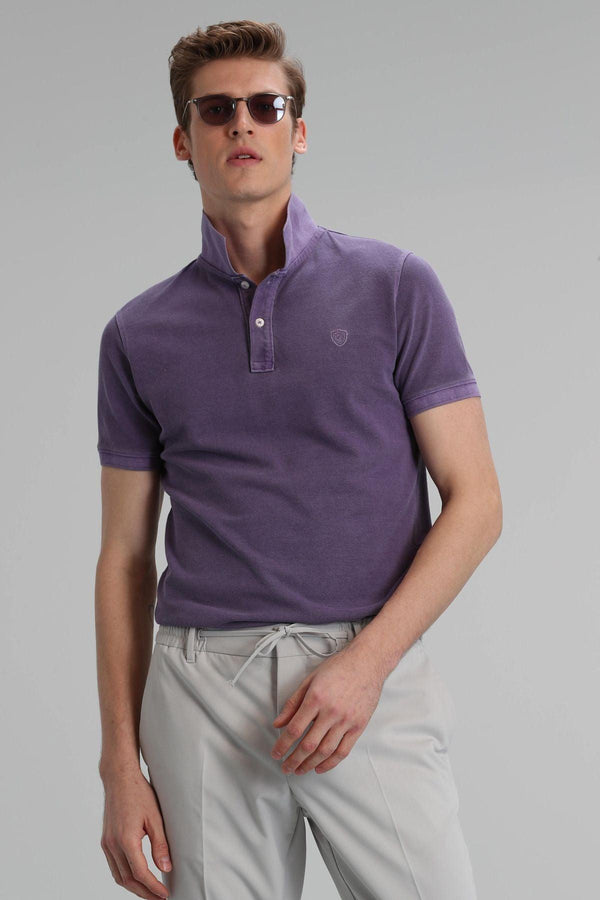 UltraComfort Sports Polo Men's T-Shirt - Luxurious Purple Elegance - Texmart