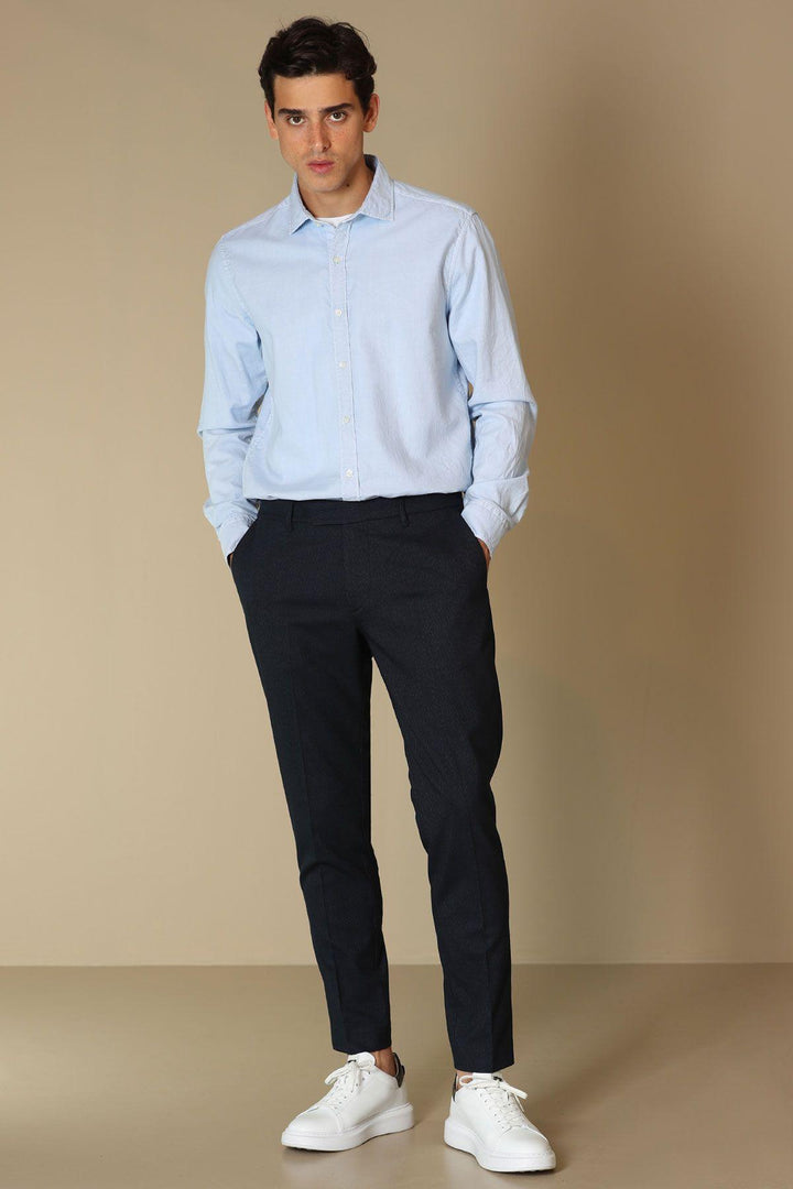 Valentın Men's Smart Shirt Comfort Slim Fit Blue - Texmart