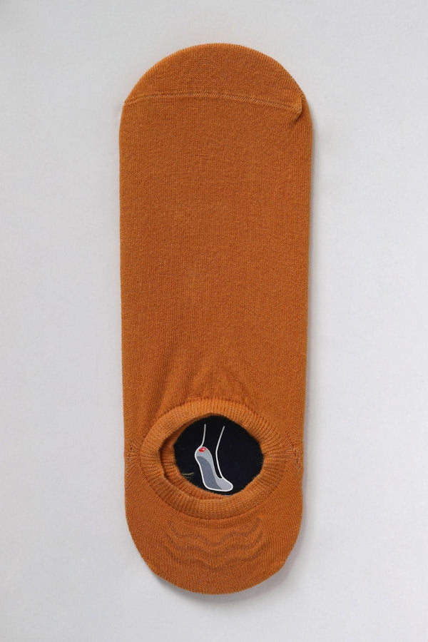 Vibrant Orange Delight: Premium Comfort Men's Ballerina Socks - Texmart